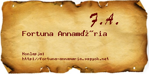 Fortuna Annamária névjegykártya