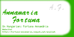 annamaria fortuna business card