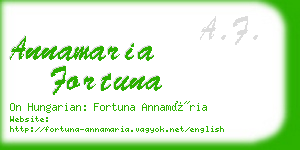 annamaria fortuna business card